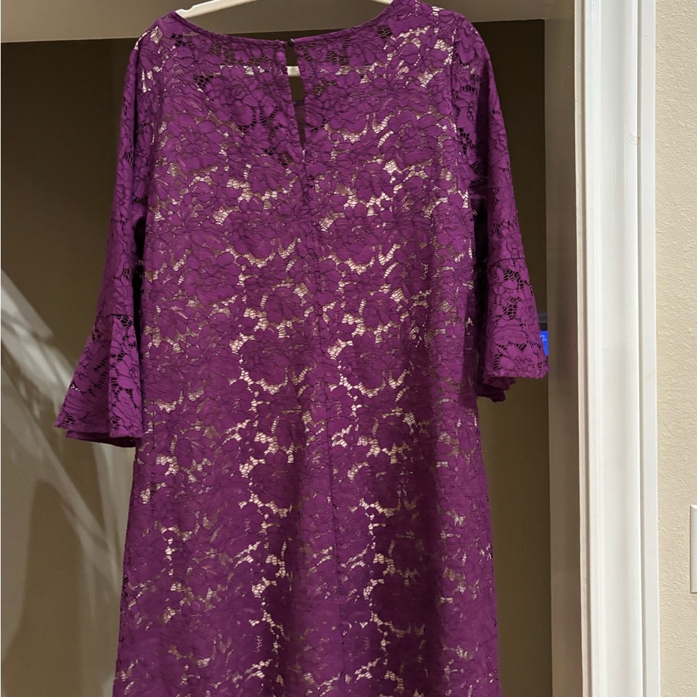 NWOT Lane Bryant Purple Lace Dress Sz 16 - Picture 7 of 10